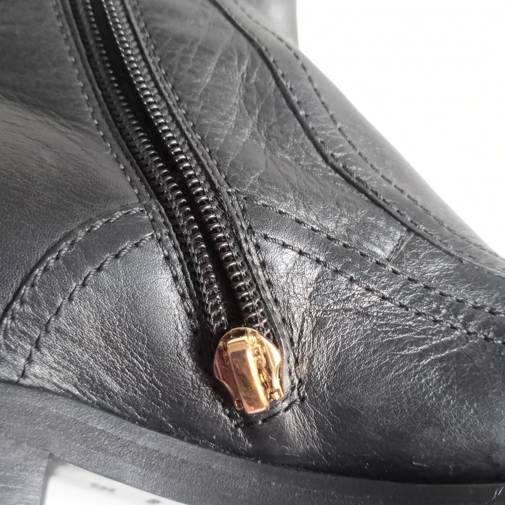 JIMMY CHOO BRYLEE BLACK LEATHER BUCKLE MOTO BIKER - Picture 16 of 16